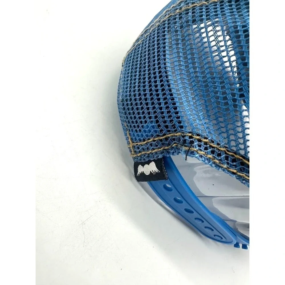 Von Dutch Adjustable Mesh Back Trucker Hat Blue/Black Multicolor Logo